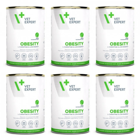 VetExpert Veterinary Diet Obesity drób, jagnięcina 400 g × 6