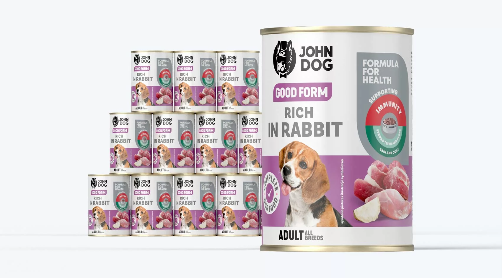 John Dog Good Form królik adult 400 g