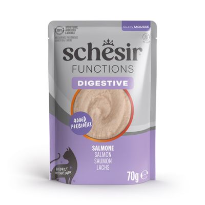 Schesir Functions Digestive Hairball łosoś pasztet 70 g × 12