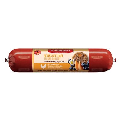 Fleischeslust Classic drób ze słodkimi ziemniakami, jagodami i rumiankiem 800 g × 6