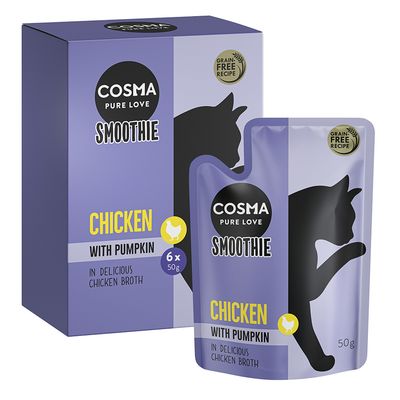 Cosma Smoothie Indoor kurczak z dynią w bulionie 50 g × 6