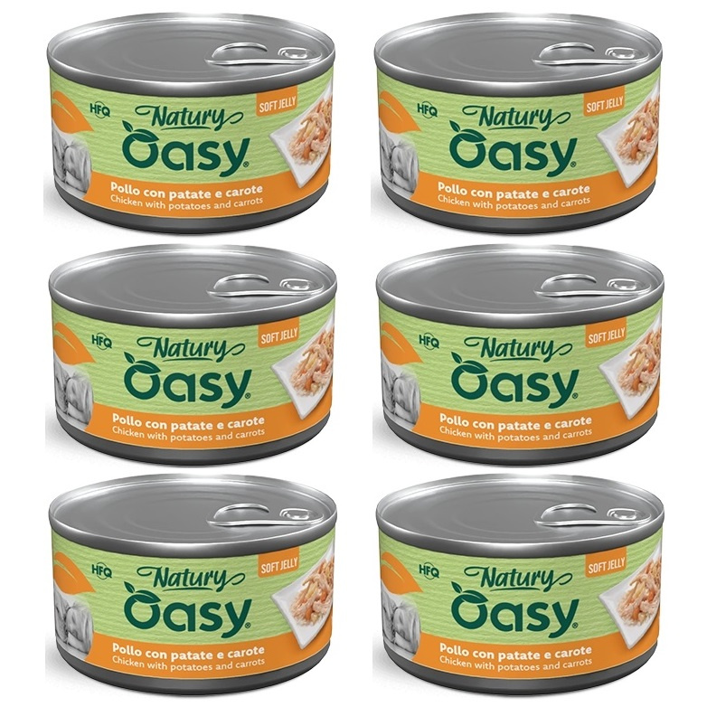 Oasy Natury Soft Jelly kurczak 150 g × 6