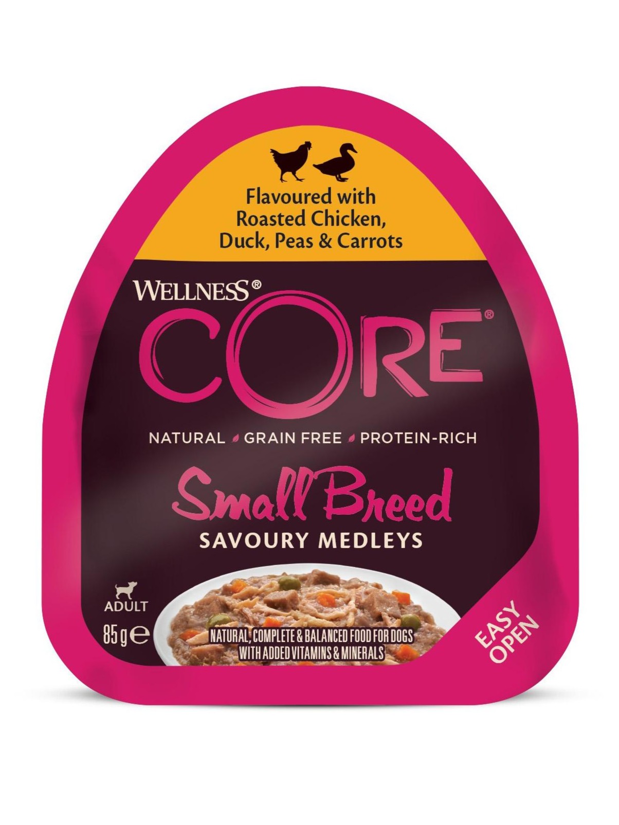 Wellness CORE Savoury Medleys kurczak, kaczka adult małe rasy 85 g