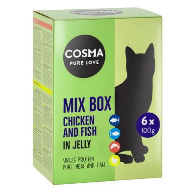 Cosma Original Indoor mix smaków w galaretce 100 g × 6