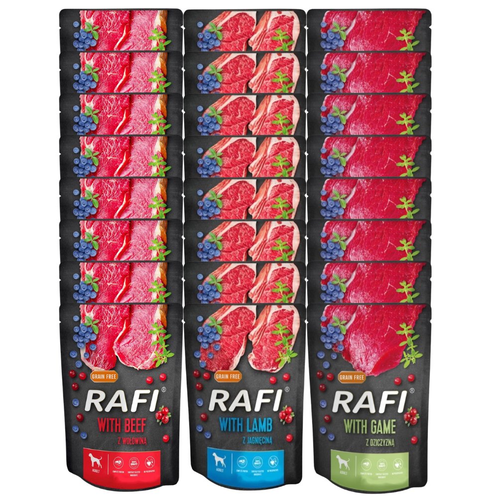 Dolina Noteci Rafi dziczyzna, indyk, jagnięcina, wołowina adult 300 g × 24