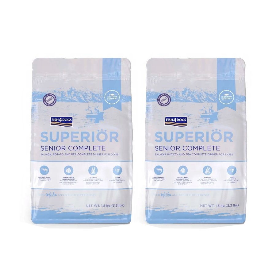 Fish4Dogs Superior łosoś senior małe rasy 1.5 kg × 2