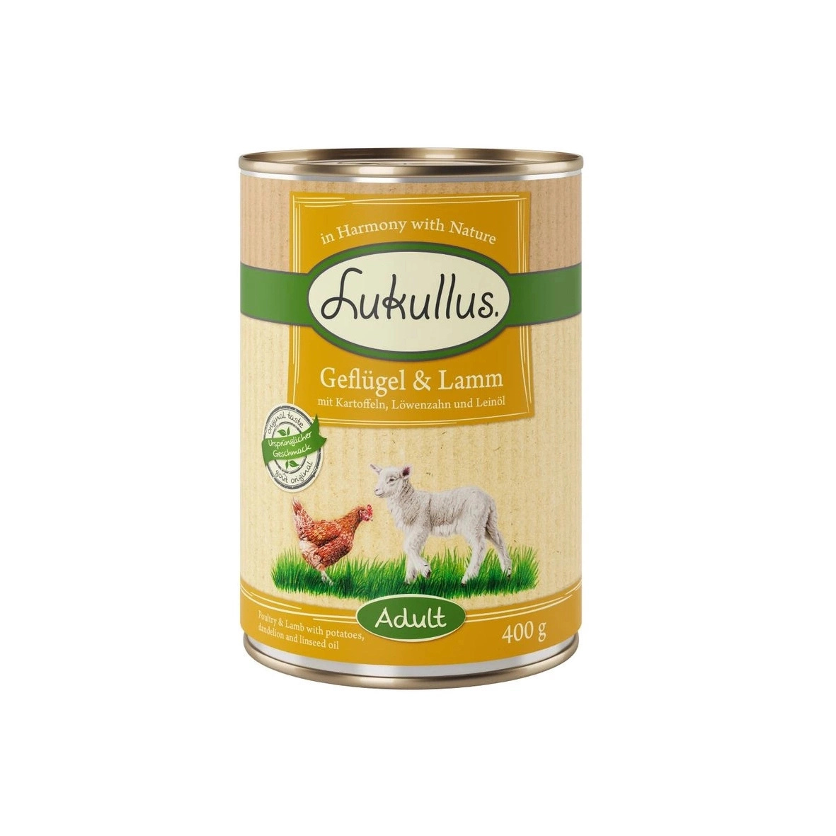Lukullus Natural drób, jagnięcina 400 g