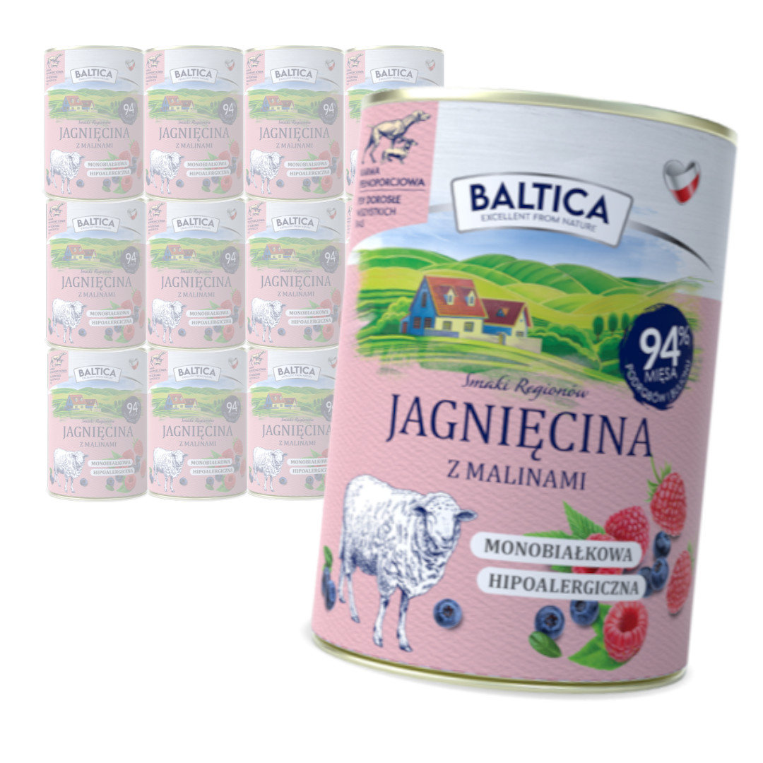 Baltica Monoprotein jagnięcina adult 400 g × 12