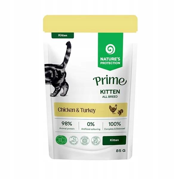 Nature's Protection Prime indyk, kurczak w sosie kitten 85 g
