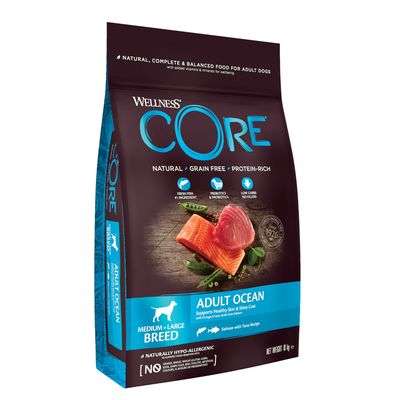 Wellness CORE Ocean tuńczyk, łosoś adult 10 kg × 2