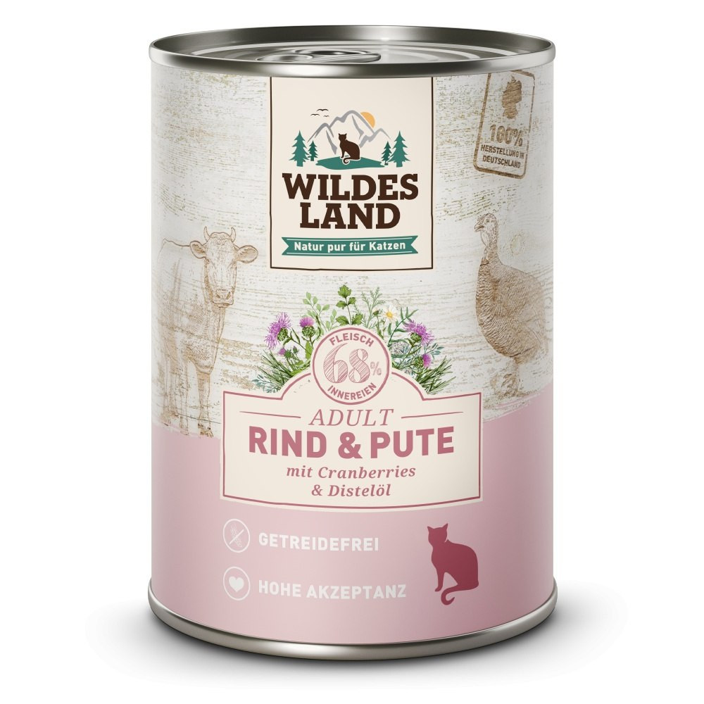 Wildes Land Classic indyk, wołowina z żurawiną adult 400 g