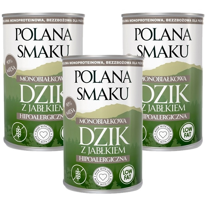Polana Smaku dzik adult 400 g × 3