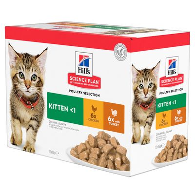 Hill's Science Plan mix smaków w sosie kitten 85 g × 12