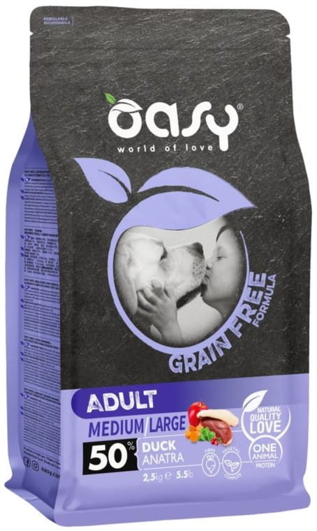 Oasy Grain Free kaczka adult średnie rasy, duże rasy 12 kg
