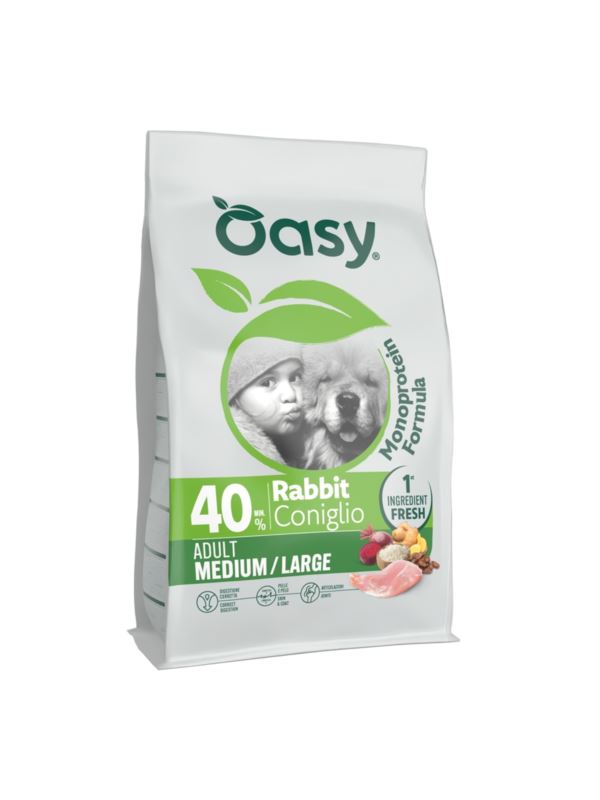 Oasy One Animal Protein królik adult średnie i duże rasy 2 kg
