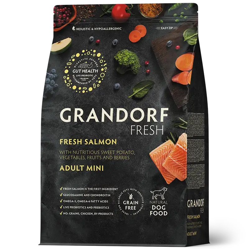 Grandorf Fresh łosoś adult małe rasy 1 kg