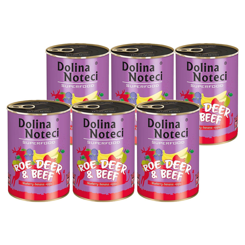 Dolina Noteci Superfood sarna, wołowina adult 400 g × 6