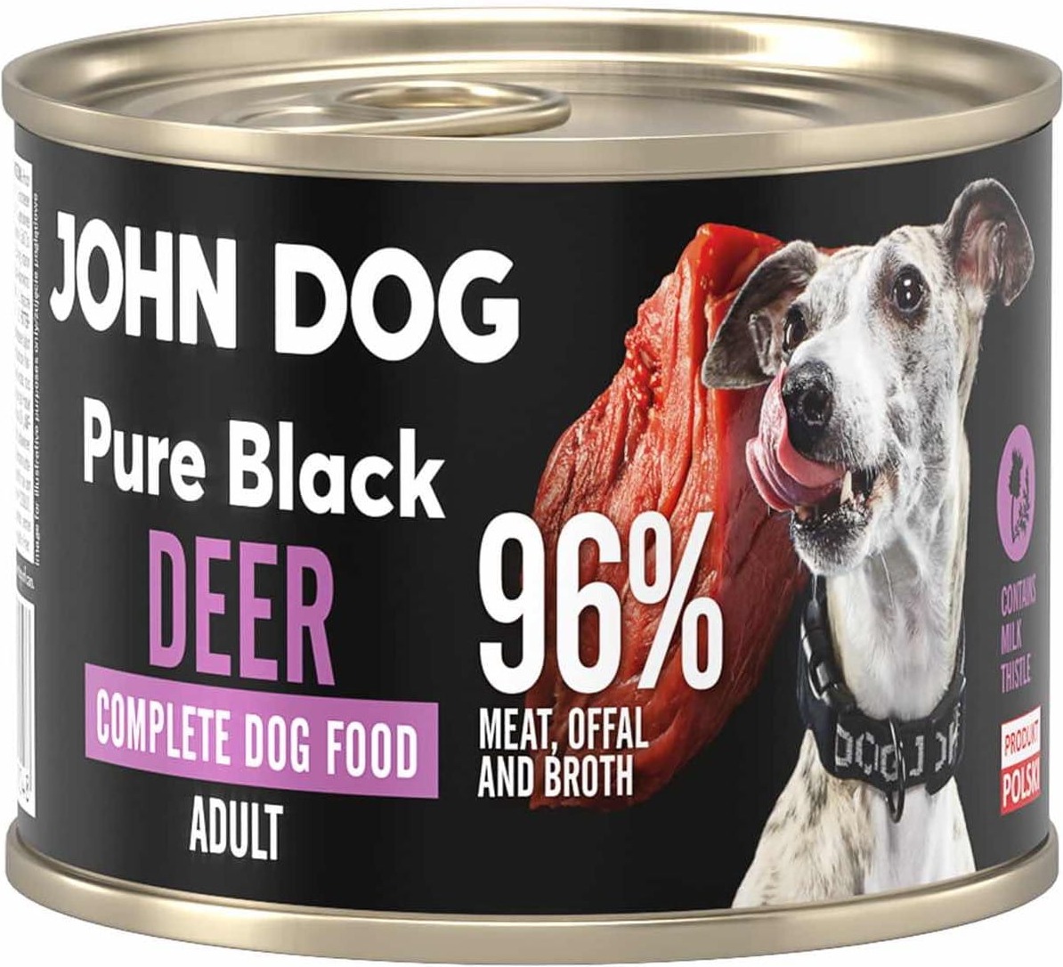 John Dog Pure Black jeleń adult 200 g