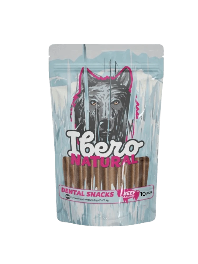 Ibero Natural Dental Snacks wołowina duże rasy 46 g × 10