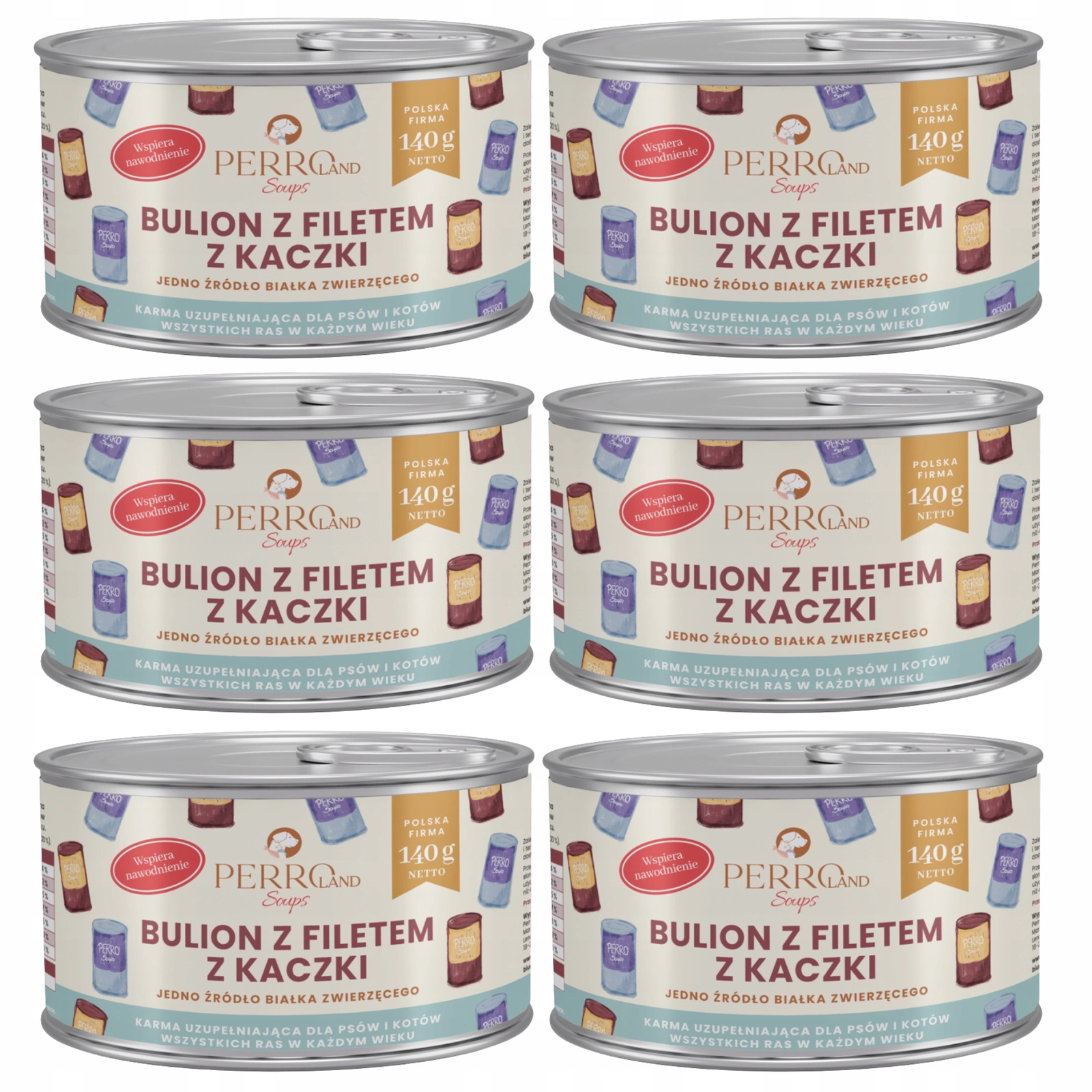 Perro PERROland Soups kaczka 140 g × 6