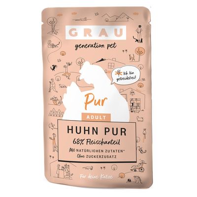 GRAU Pur kurczak adult 125 g × 16