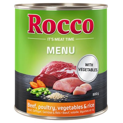 Rocco Menu kurczak, wołowina adult 800 g × 24