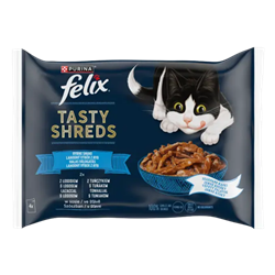 Purina Tasty Shreds mix smaków w sosie 80 g × 4