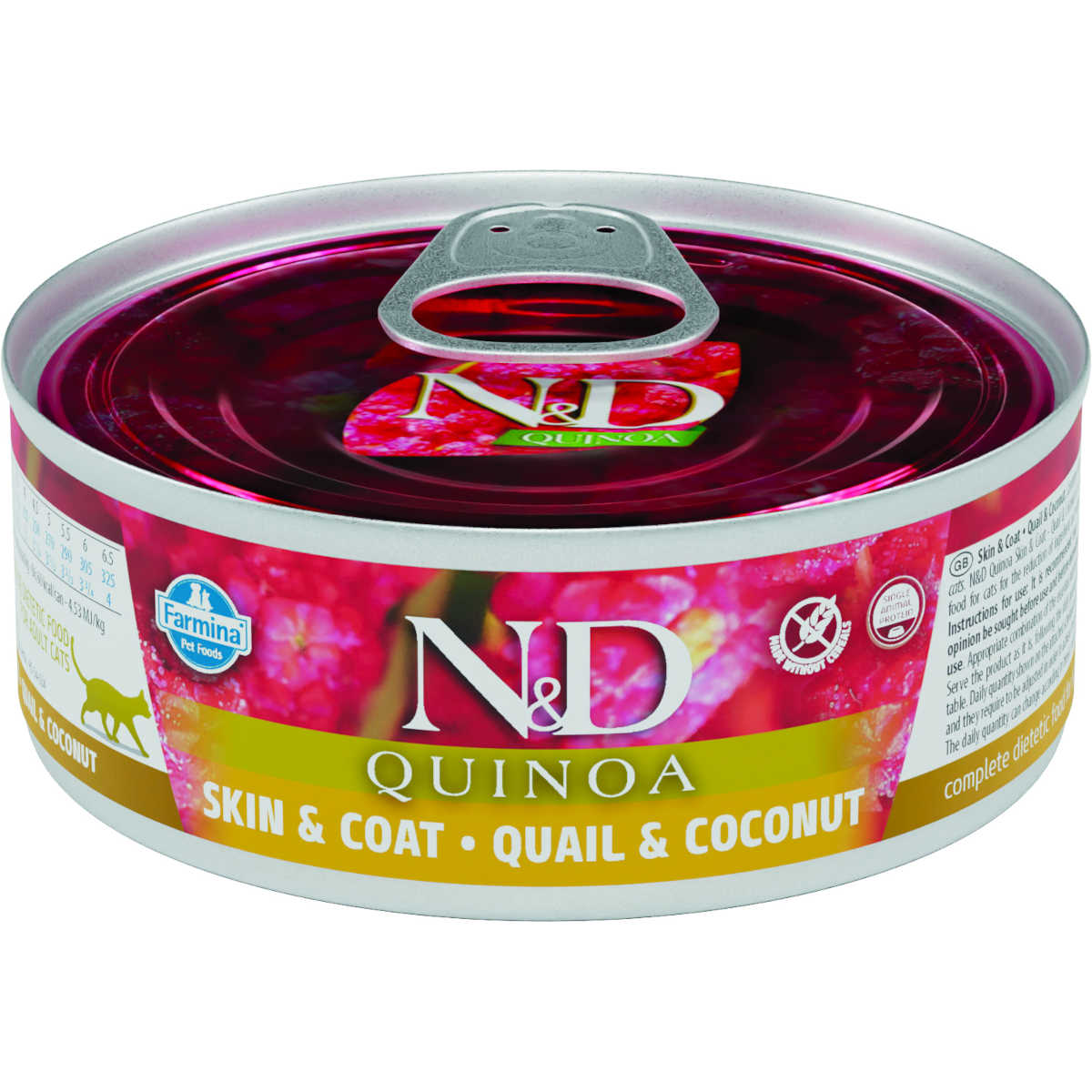 Farmina N&D Quinoa Skin & Coat przepiórka z quinoa pasztet adult 80 g