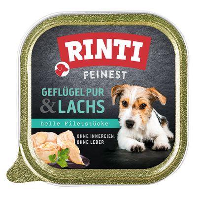 Rinti Feinest drób, łosoś adult 150 g × 11