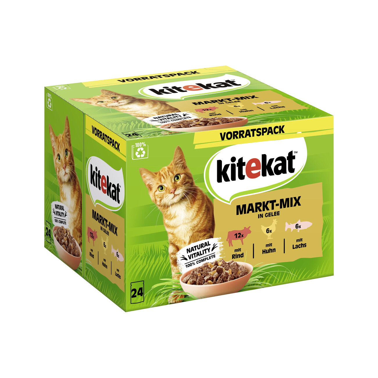 Kitekat mix smaków w galaretce adult 85 g × 24