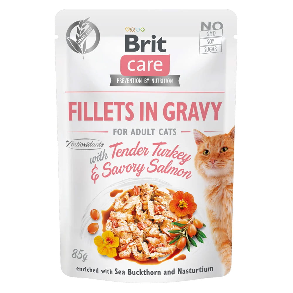 Brit Care Sterilised indyk, łosoś w sosie adult 85 g