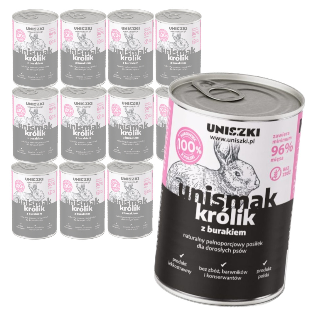 Uniszki Unismak królik z burakiem 400 g × 12