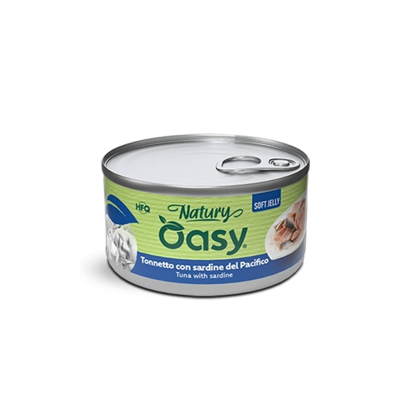 Oasy Natury Soft Jelly tuńczyk z sardynkami w galaretce adult 150 g