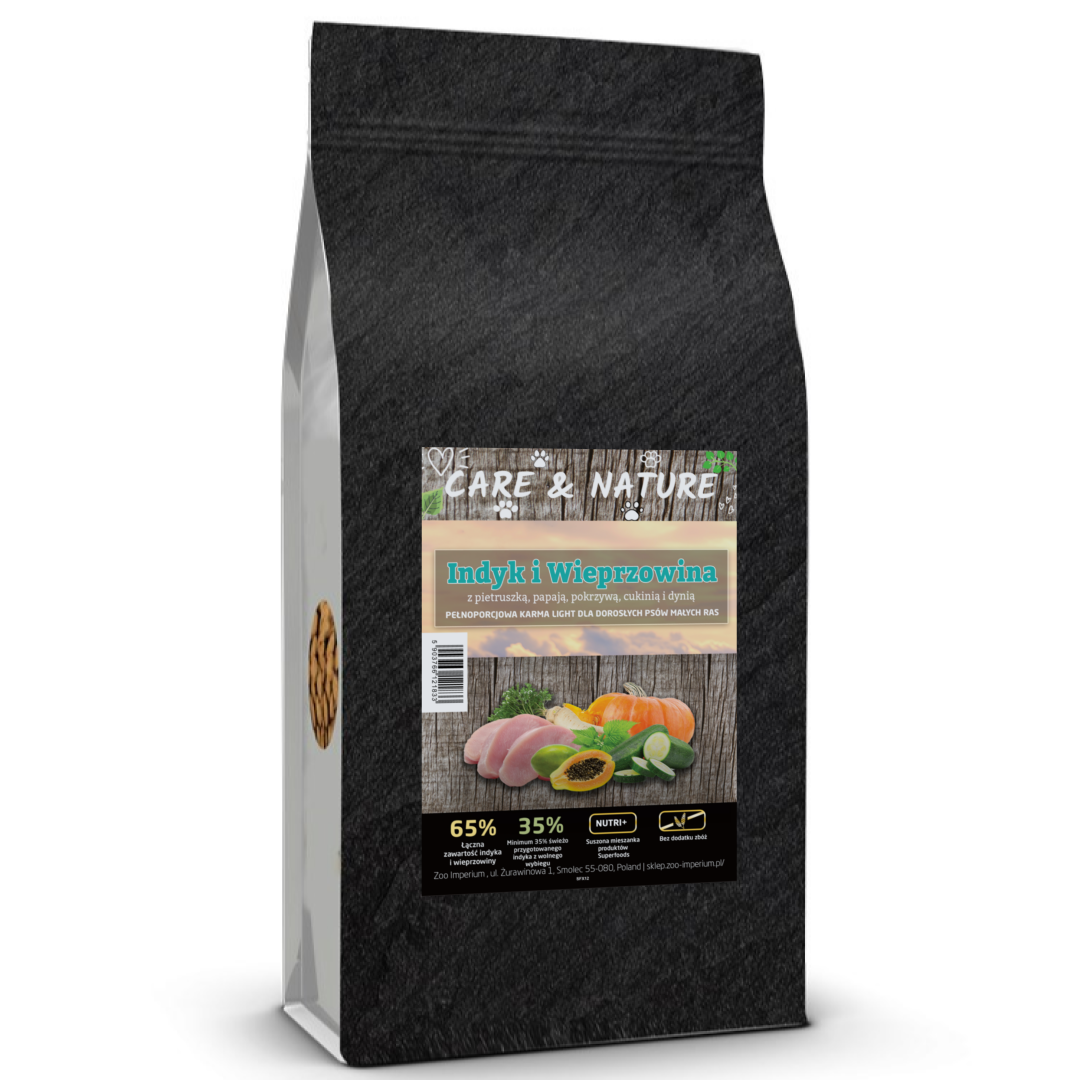 Care & Nature indyk, wieprzowina adult małe rasy 2 kg