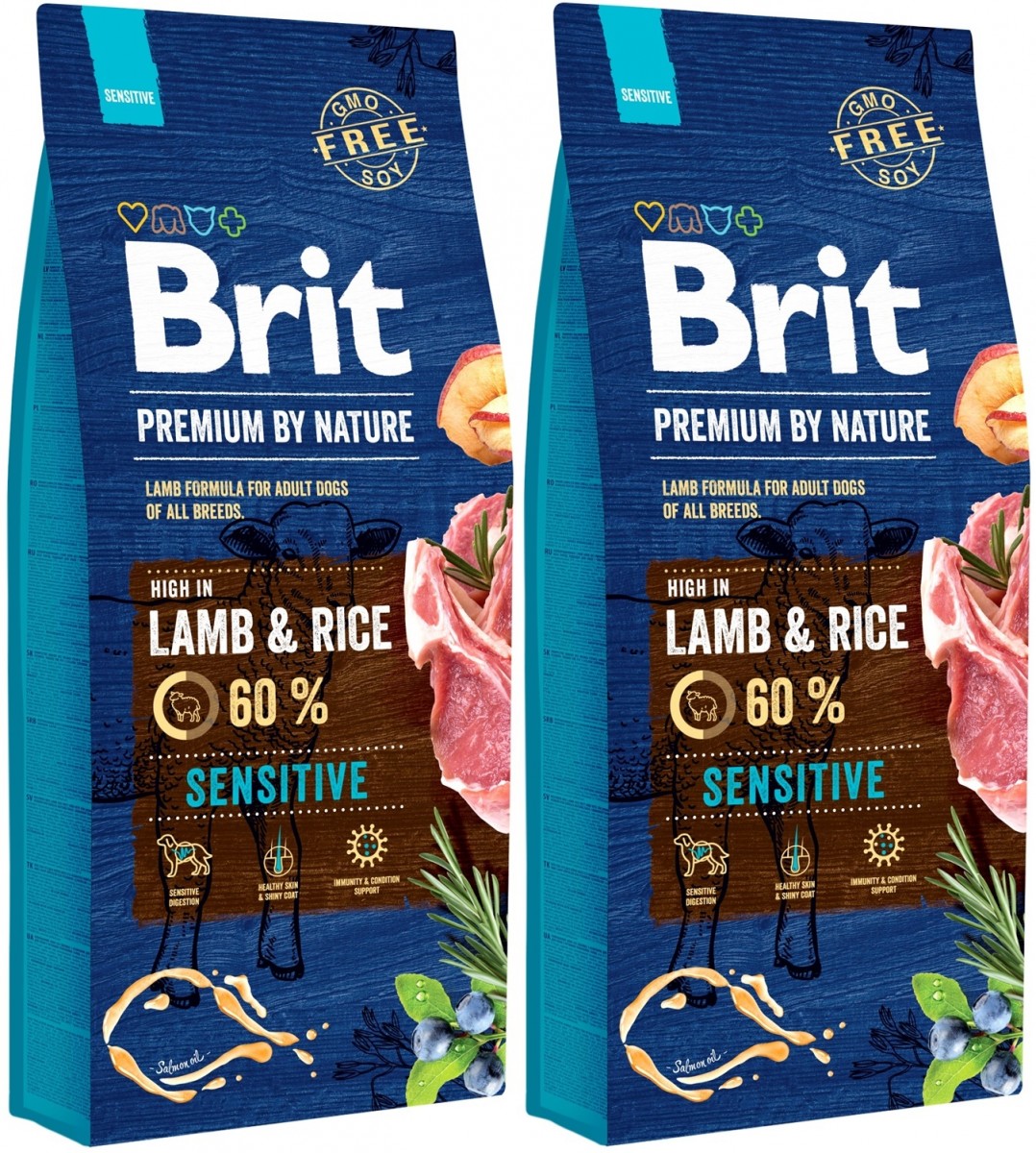 Brit Premium by Nature jagnięcina z ryżem adult 15 kg × 2