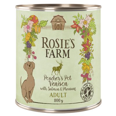 Rosie's Farm bażant, dziczyzna, łosoś adult 800 g × 12
