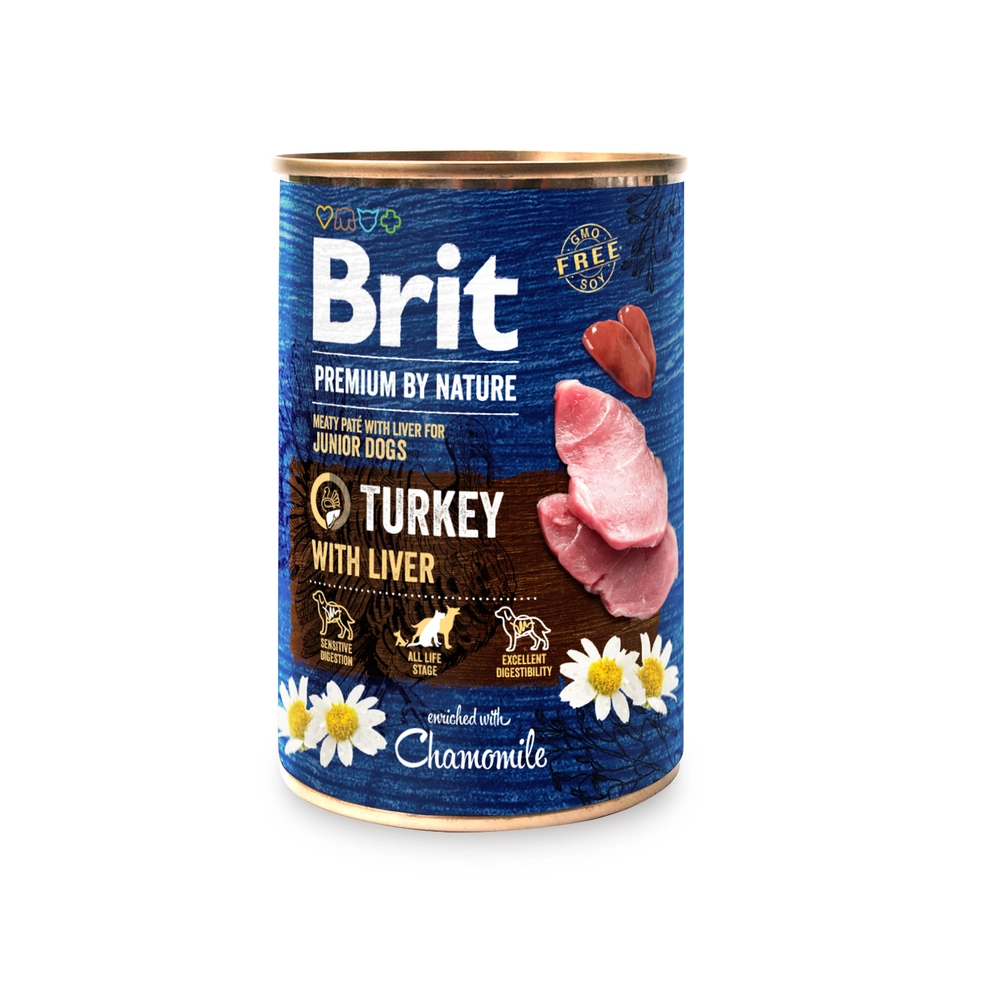 Brit Premium by Nature indyk, wątróbka 400 g × 12