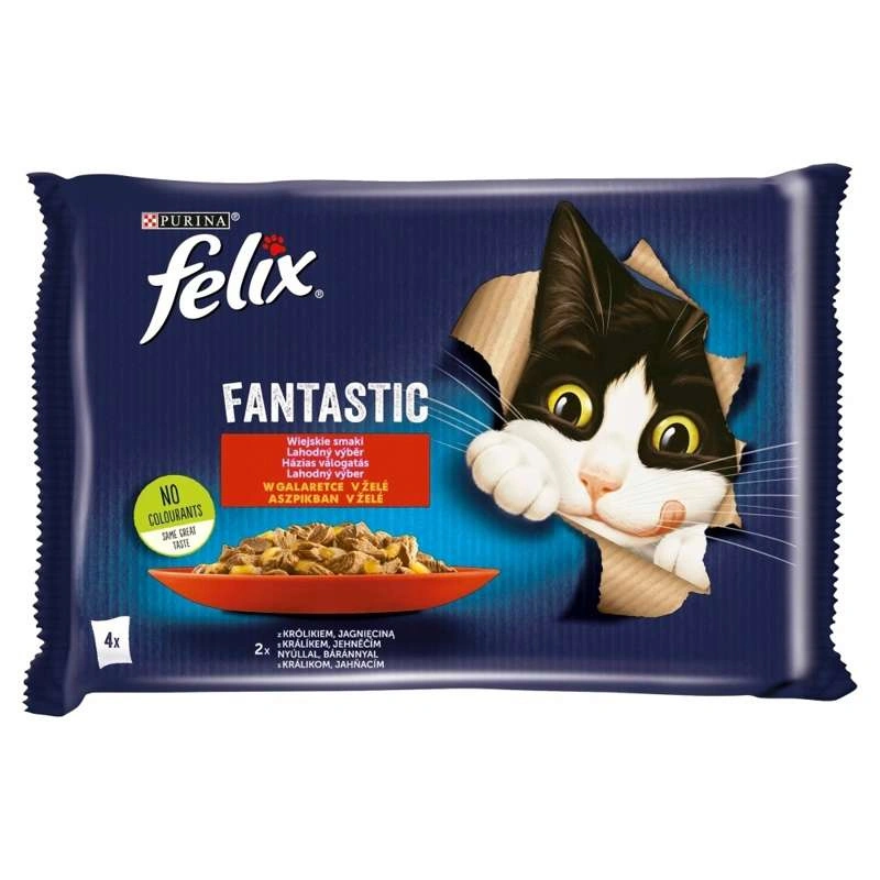 Purina Felix Fantastic mix smaków w galaretce 85 g × 4