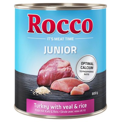Rocco cielęcina, indyk, kurczak junior 800 g × 24