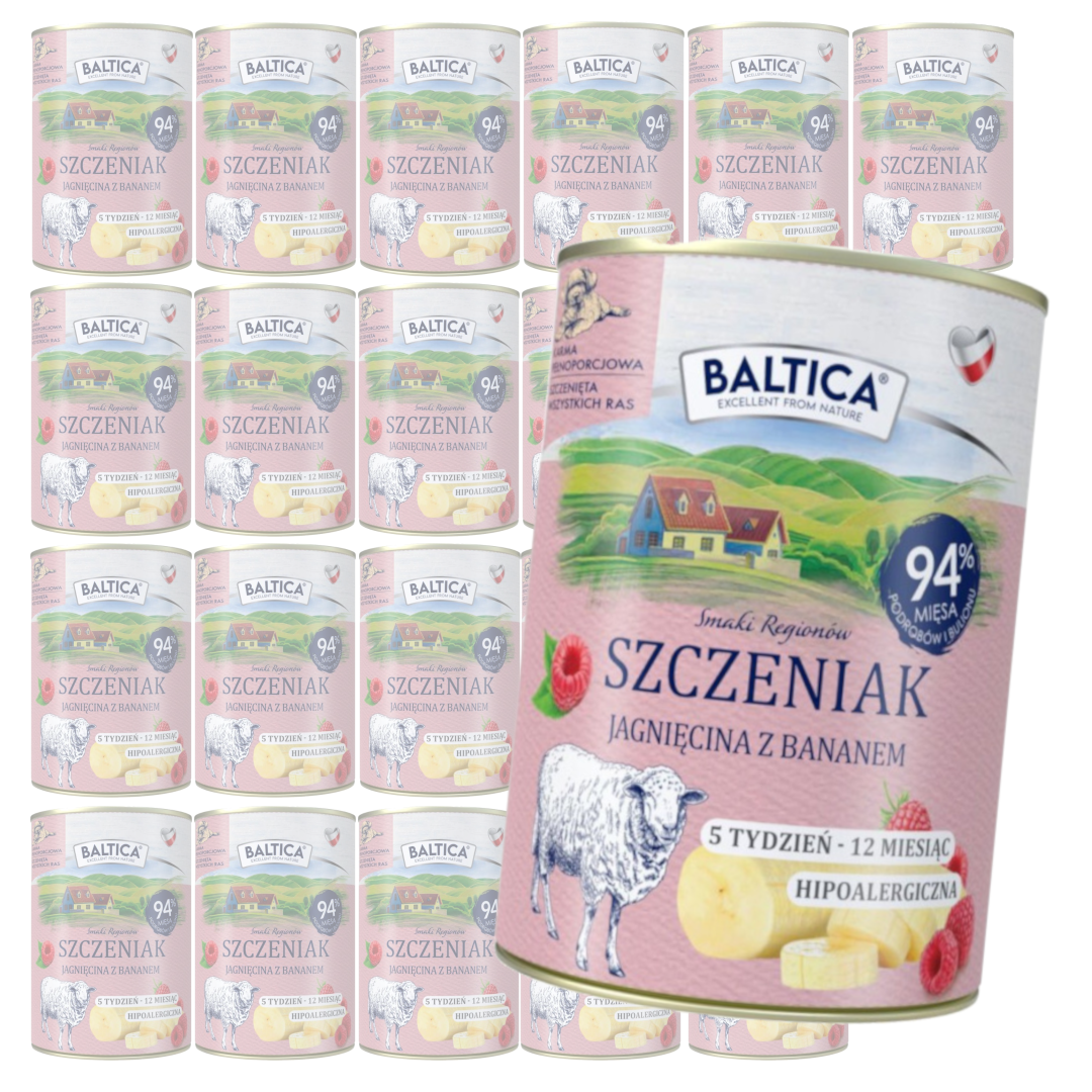 Baltica Smaki Regionów jagnięcina junior 400 g × 24