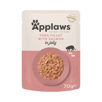 Applaws Sensitive tuńczyk, łosoś w galaretce adult 70 g × 16