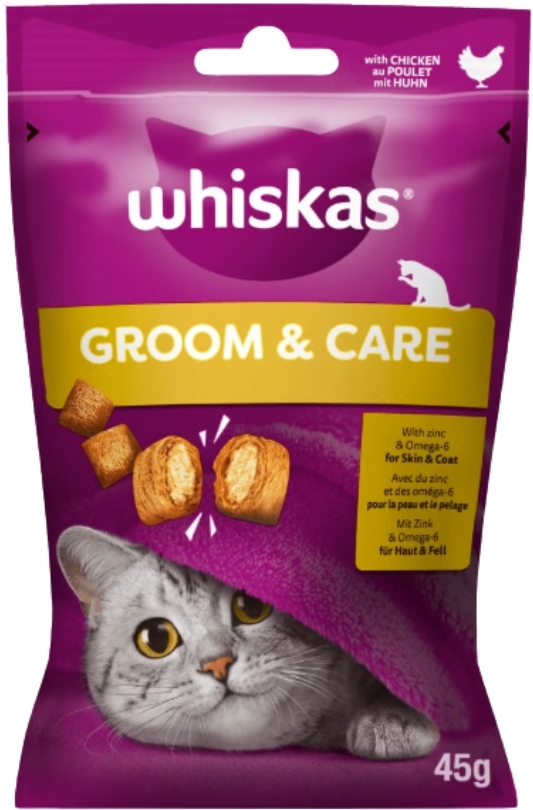 Whiskas Groom & Care Skin & Coat kurczak 45 g