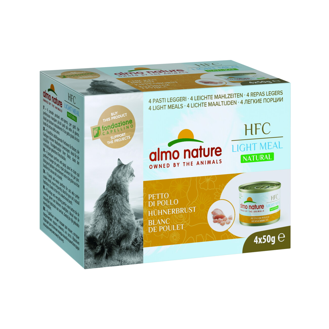 Almo Nature Hfc Natural Light kurczak w sosie adult 50 g × 4