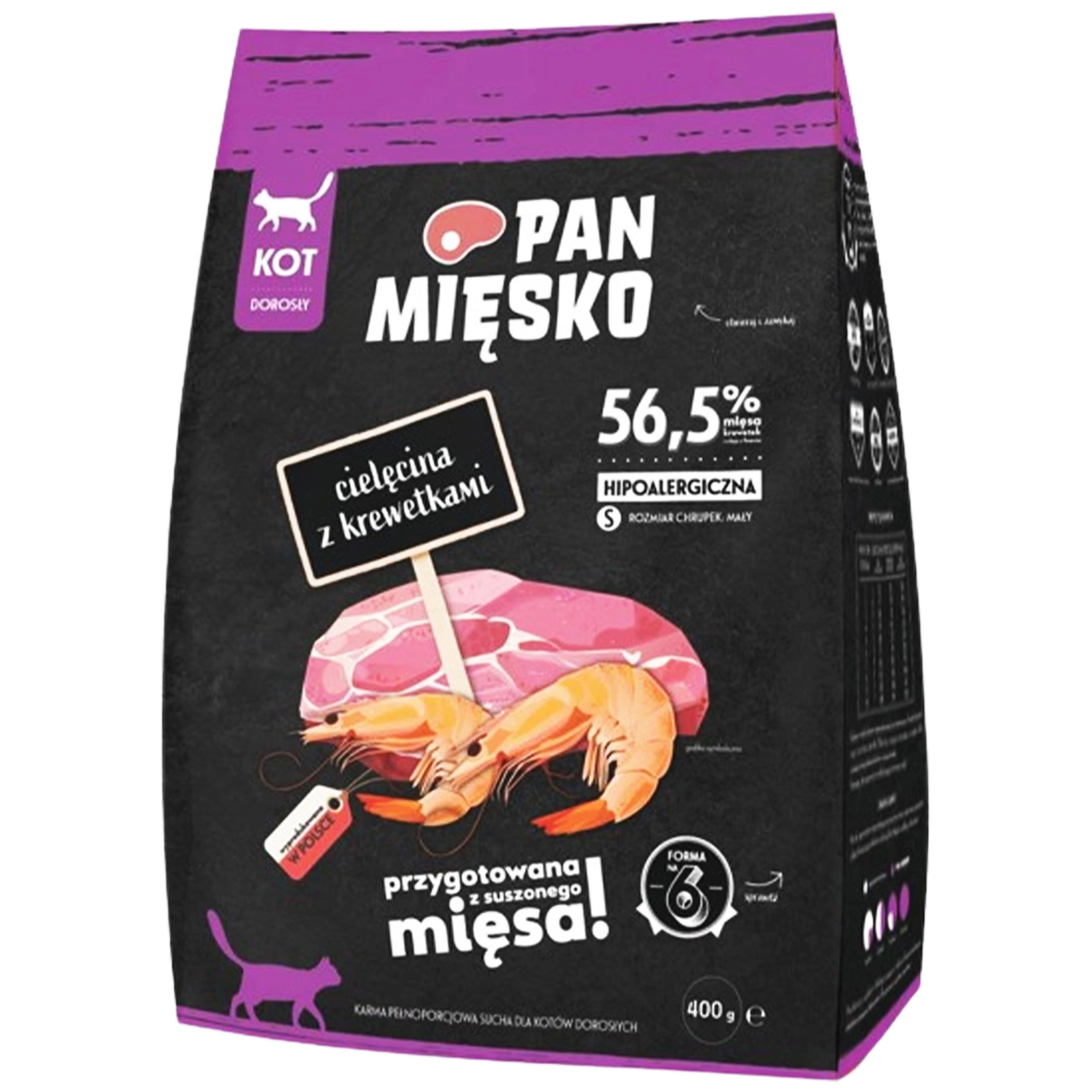 Pan Mięsko cielęcina, krewetki adult 400 g