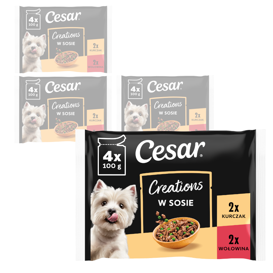 Cesar Creations kurczak, wołowina 100 g × 16