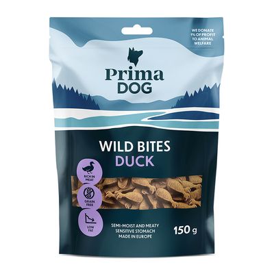 PrimaDog Wild Bites Soft Snack kaczka 150 g × 4