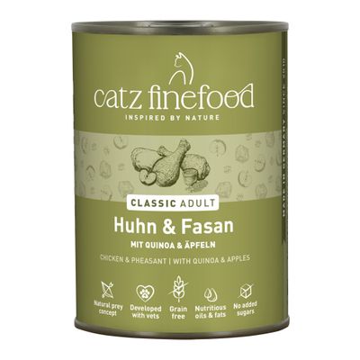 Catz Finefood Classic bażant, kurczak adult 400 g × 6