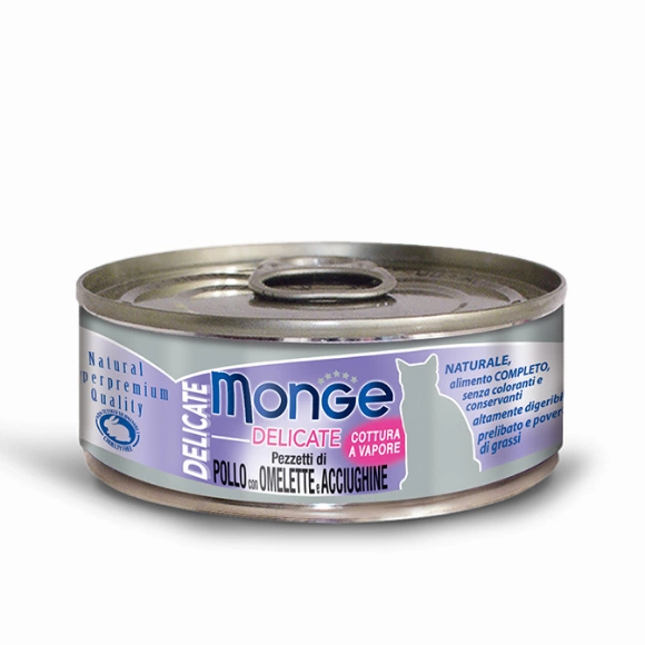 Monge Delicate kurczak z omletem i sardelą w sosie adult 80 g