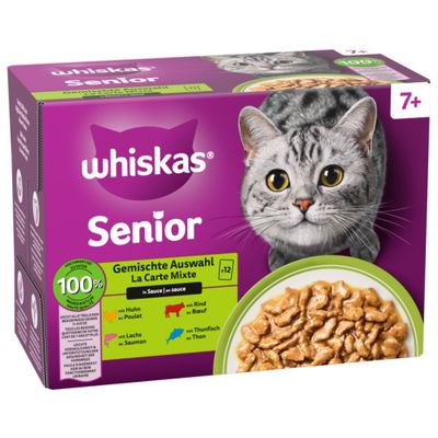 Whiskas Senior mix smaków w sosie senior 85 g × 12