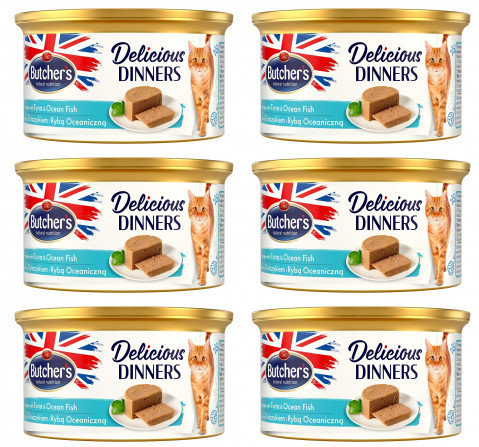 Butcher's Delicious Dinners ryby, tuńczyk pasztet adult 85 g × 6